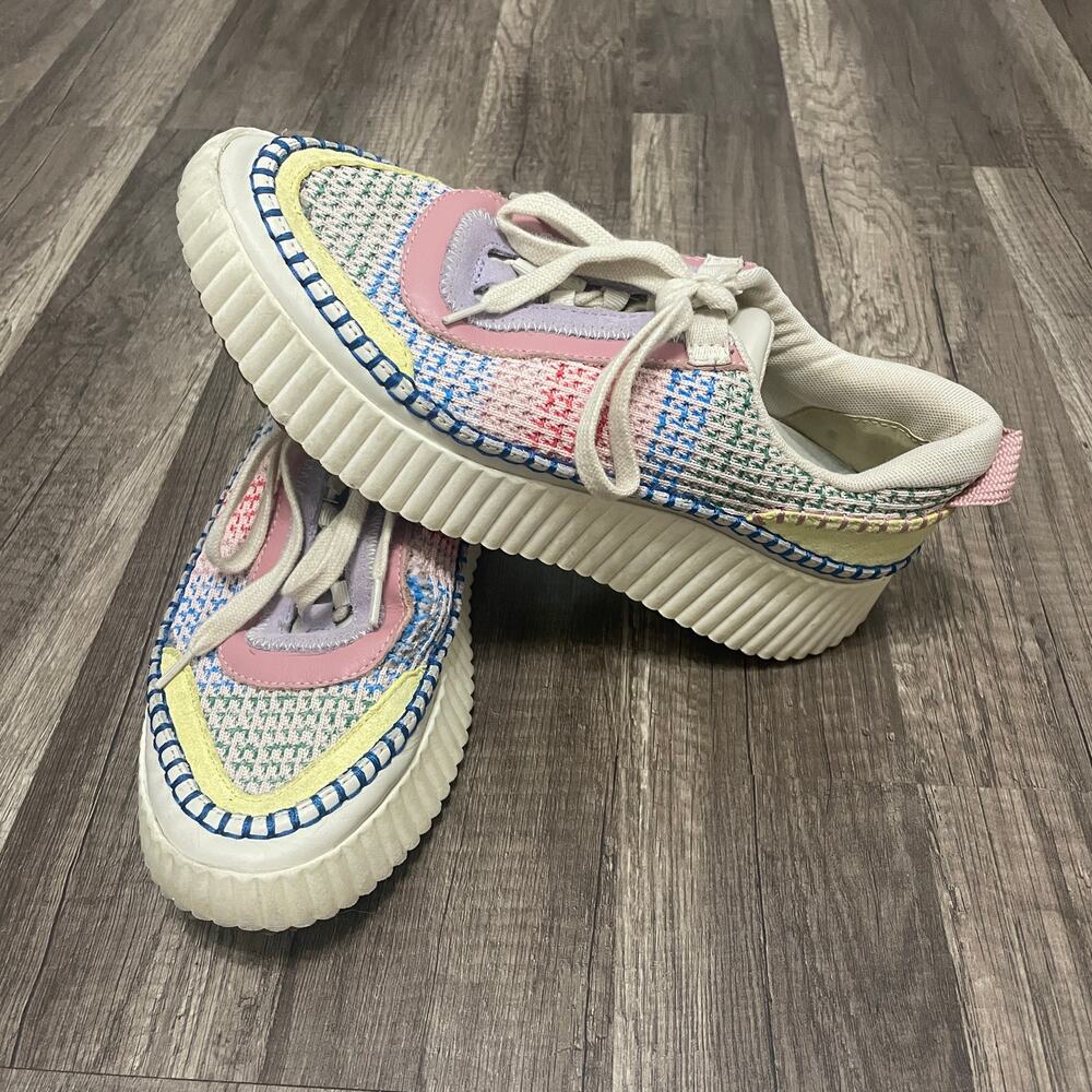 Dolce Vita Confetti Woven Platform Sneakers – Size 8.5 - Picture 3 of 8